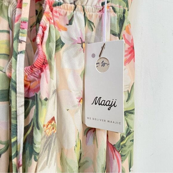 NWT Maaji Summer Long Deep V Dress Size 6-8 - Picture 6 of 8